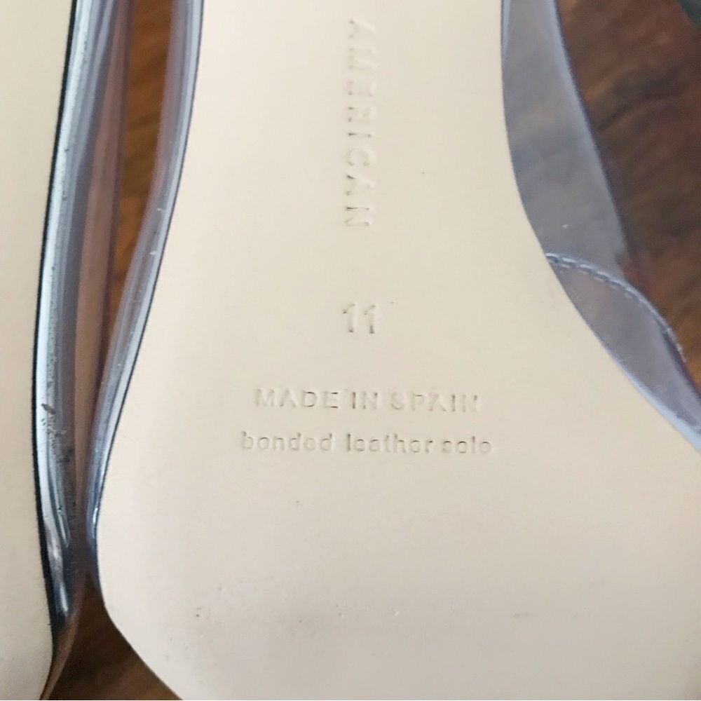 New GOOD AMERICAN CLEAR Silver Heels - Picture 11 of 13